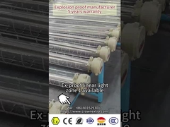 Ex Flameproof LED Fluorescent Light Ex d ATEX IECEx বিপজ্জনক এলাকার জন্য IP66 রেট 53W 101lm/w