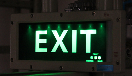 উচ্চ আলো আউটপুট ক্লাস 1 Div 2 জরুরী আলো 3 W Ex-proof Exit Sign for Hazardous Environments