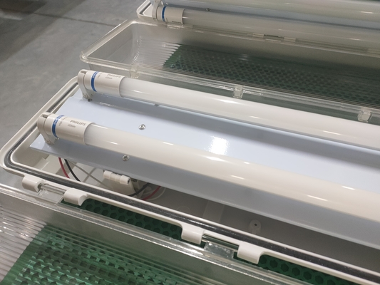 ATEX 1200mm দৈর্ঘ্য 2 * 18w ডাবল টিউব বিস্ফোরণ-প্রমাণ LED লিনিয়ার লাইট