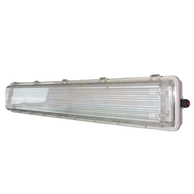 100lm/w দক্ষতা 2*36w ডাবল টিউব বিস্ফোরণ প্রতিরোধী LED লিনিয়ার আলো শিল্প এলাকার জন্য