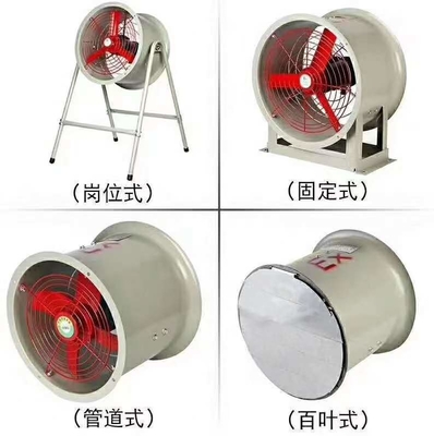 ATEX BAF অক্ষীয় ফ্যান 250-750W IP54 রেটযুক্ত রাসায়নিক সংরক্ষণের জন্য 4687 M3/মিনিট বিস্ফোরণ-প্রমাণ বায়ুচলাচল CFM 2273-18250m3/h Ex চিহ্ন Ex Db IIB
