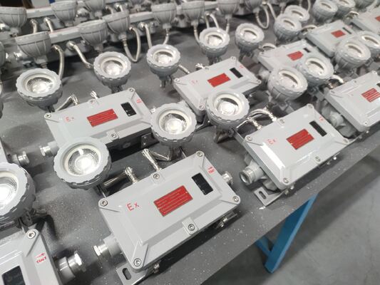 180min জোন 1/21 বিপজ্জনক স্থানগুলির জন্য অগ্নিরোধী জরুরী আলো টুইন স্পট ATEX সার্টিফিকেট সহ