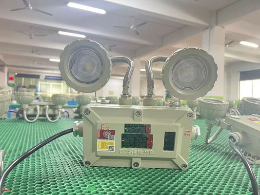 High-strength aluminum alloy material 2*3w IP66 WF2 Outdoor LED Explosion Proof Charging Emergency Light for Chemical plants and warehouses