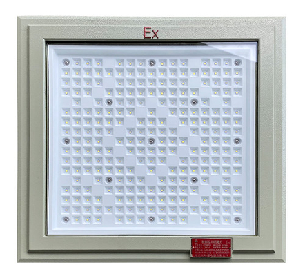ATEX 18 * 18 ইঞ্চি বর্গক্ষেত্র আকৃতির বিস্ফোরণ প্রতিরোধী আলো 100W 130lm / W গ্যাস স্টেশন আলো পাঁচ বছরের ওয়ারেন্টি সহ