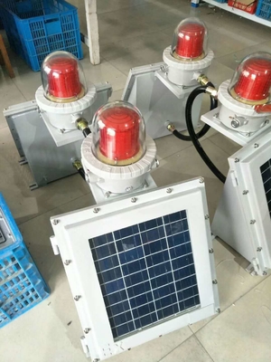 Marine Explosion Proof Obstruction Solar Alarm Light  IP66 Ex Mark Certified II 2 G/2 D