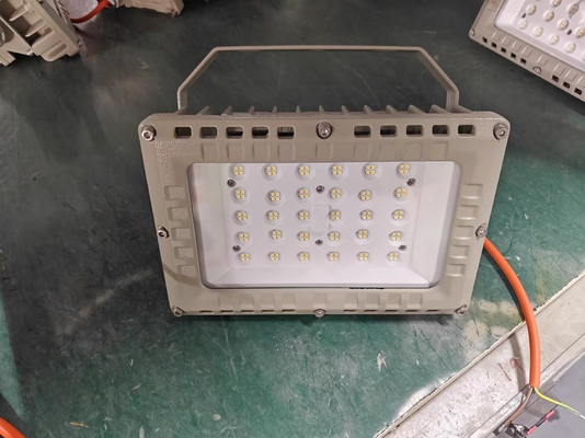 ATEX IECEx RoHS ISO9001 50W বিস্ফোরণ প্রতিরোধী এলইডি প্লাবন আলো বিপজ্জনক বর্জ্য স্থাপনার জন্য