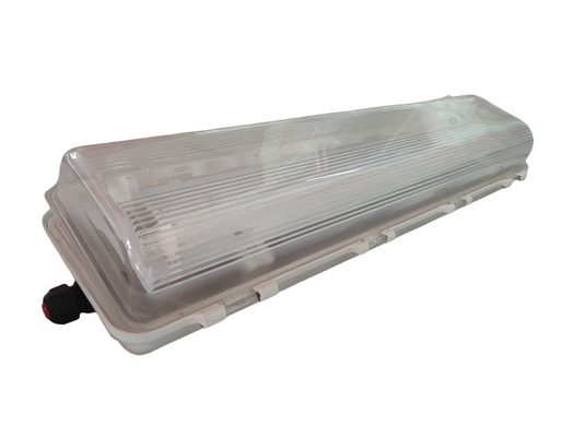 ফ্লেমপ্রুফ LED ফ্লুরোসেন্ট লাইট Ex d ATEX IECEx বিপজ্জনক এলাকার জন্য IP66 রেট 53W 100lm/w