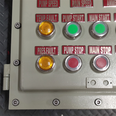 ATEX CNEX রেট Ex d Flameproof Panel Box Enclosure IP66 WF2 বিপজ্জনক এলাকার জন্য কাস্টমাইজড ক্যাবল এন্ট্রি 295Vac সহ