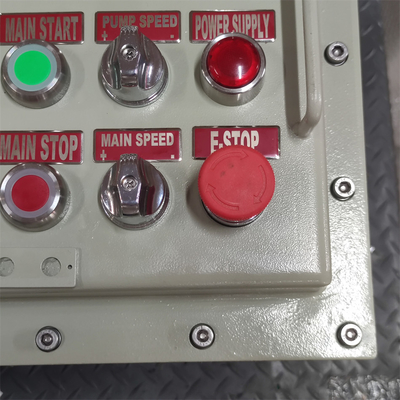 ATEX CNEX রেট Ex d Flameproof Panel Box Enclosure IP66 WF2 বিপজ্জনক এলাকার জন্য কাস্টমাইজড ক্যাবল এন্ট্রি 295Vac সহ