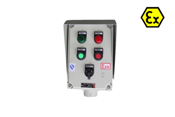 ATEX নিরাপত্তা Ex-proof নিয়ন্ত্রণ স্টেশন Flameproof বৈদ্যুতিক নিয়ন্ত্রণ বক্স 220/380Vac G1/2&quot;,G3/4&quot;,G1,G1.1/4&quot;,G1.1/2&quot;,G2