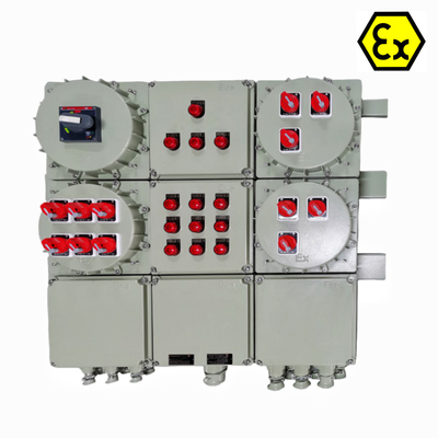 Exd e বিস্ফোরণ সুরক্ষিত নিয়ন্ত্রণ স্টেশন ATEX IP66 সামুদ্রিক গ্রেড অ্যালুমিনিয়াম বিপজ্জনক এলাকার জন্য কাস্টম নির্মিত 225A