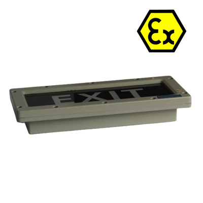 বিস্ফোরণ-প্রতিরোধী এলইডি প্রস্থান সাইন ATEX অনুমোদিত IP66 বিপজ্জনক অঞ্চল বিভাগ 2 এবং অঞ্চল 1