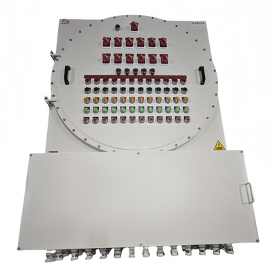 ATEX 380V ফ্লেমপ্রুফ কন্ট্রোল প্যানেল ইন্ডাস্ট্রিয়াল পাওয়ার ডিস্ট্রিবিউশন প্যানেল অ্যালুমিনিয়াম উপাদান বিপজ্জনক জোনের জন্য IP66 অ্যান্টি-কোরশন