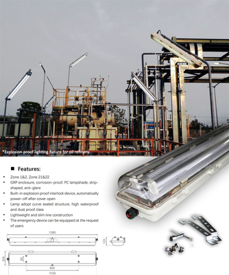 ATEX IECEx বিস্ফোরক প্রমাণ লিনিয়ার ফ্লুরোসেন্ট লাইট | উচ্চ স্থায়িত্ব, প্রশস্ত বিম অ্যাঙ্গেল – পেট্রোকেমিক্যাল ও খনি প্ল্যান্টের জন্য আদর্শ