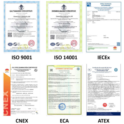 ফ্ল্যাঞ্জ মাউন্ট এক্সপ্লোশন প্রুফ হাই বে ATEX IECEx RoHS সার্টিফাইড বিপদজনক এলাকার জন্য