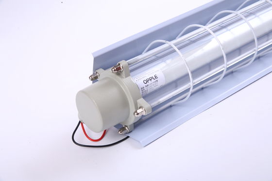 ATEX বিস্ফোরণ প্রমাণ LED লিনিয়ার লাইট ফিক্সচার 100lm/w IP66 ভেজা পরিবেশের জন্য জোন 21 এবং 22 ক্ষয় প্রতিরোধী Ex Db Eb IIC T6 Gb, Ex Tb IIIC T80°C Db টেকসই