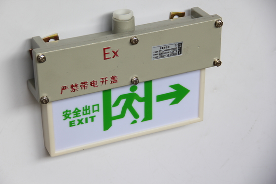ATEX স্টেইনলেস স্টিল বিস্ফোরণ প্রমাণ EXIT সাইন লাইট, ৯০ মিনিটের ব্যাকআপ সহ, মেরিন এবং অফশোর পাওয়ার জেনারেশন