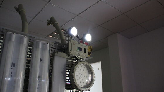 উচ্চ মানের এলইডি আলো ATEX IP66 জরুরী আলো রিচার্জেবল ডাবল হেড ল্যাম্প এক্সিট লাইট বিপদ অঞ্চল ১ এবং ২